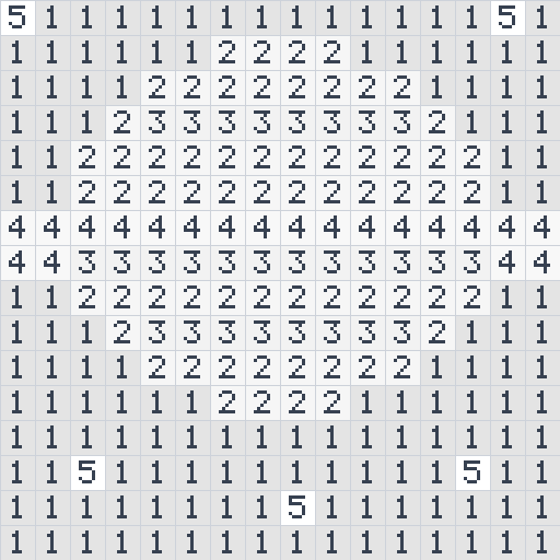Ringed Planet colour by number printable sheet with numbered squares